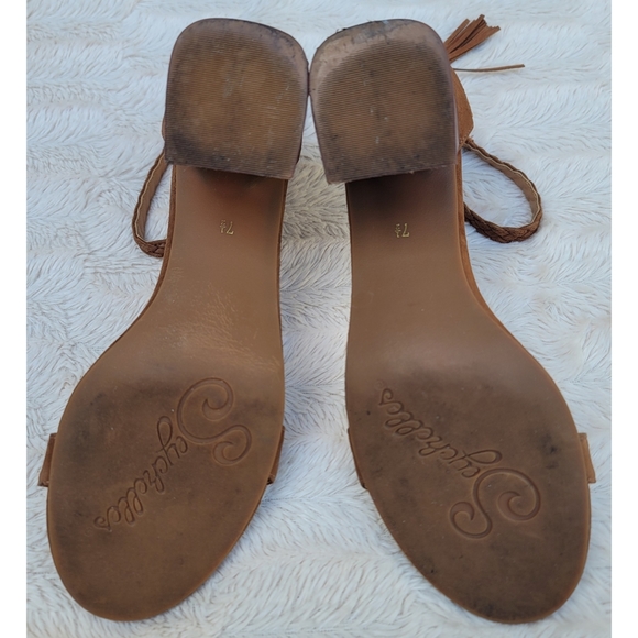 Seychelles brown suede block heel sandals - Picture 15 of 16